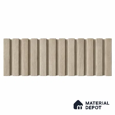 PN 06980 Wood Look Louver1 8 ft x 0.83 ft Texture Finish  - 10 mm | Suitable for Feature Wall, TV Unit & Living Room