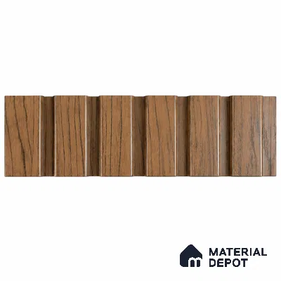 PN 07647 Wood Look Louver 8 ft x 0.83 ft Texture Finish  - 10 mm | Suitable for Feature Wall, TV Unit & Living Room