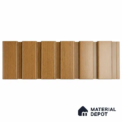 PN 07650 Wood Look Louver 8 ft x 0.83 ft Texture Finish  - 10 mm | Suitable for Feature Wall, TV Unit & Living Room