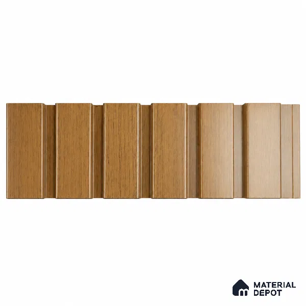 PN 07650 Wood Look Louver 8 ft x 0.83 ft Texture Finish  - 10 mm | Suitable for Feature Wall, TV Unit & Living Room
