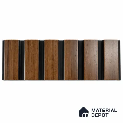 PN 07652 Wood Look Louver 8 ft x 0.83 ft Texture Finish  - 10 mm | Suitable for Feature Wall, TV Unit & Living Room