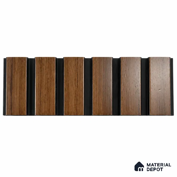 PN 07652 Wood Look Louver 8 ft x 0.83 ft Texture Finish - 10 mm | Suitable for Feature Wall, TV Unit & Living Room