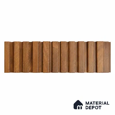 PN 07655 Wood Look Louver 8 ft x 0.83 ft Texture Finish  - 10 mm | Suitable for Feature Wall, TV Unit & Living Room