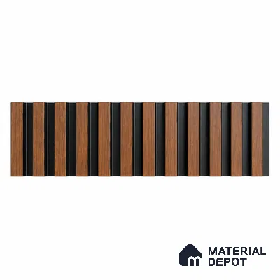 PN 07675 Wood Look Louver 9.5 ft x 0.83 ft Texture Finish  - 10 mm | Suitable for Feature Wall, TV Unit & Living Room
