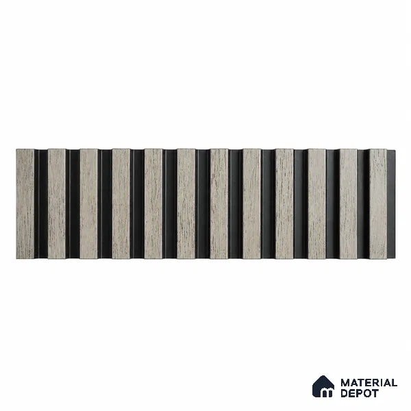 PN 07660 Wood Look Louver 8 ft x 0.83 ft Texture Finish  - 10 mm | Suitable for Feature Wall, TV Unit & Living Room