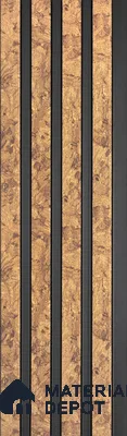 Wooden Look PN 03247 B 8 ft x 4.9 inch Charcoal Panel - 8 mm | Suitable for Feature Wall, TV Unit & Living Room | Width is Subjected to 5% Variation