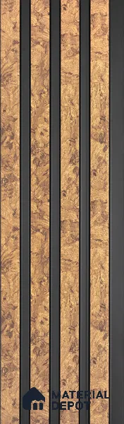 Wooden Look PN 03247 B 8 ft x 4.9 inch Charcoal Panel - 8 mm | Suitable for Feature Wall, TV Unit & Living Room | Width is Subjected to 5% Variation