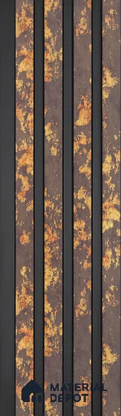 Brown Rustic Look PN 03250 B 8 ft x 4.9 inch Charcoal Panel - 8 mm | Suitable for Feature Wall, TV Unit & Living Room | Width is Subjected to 5% Variation