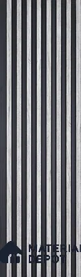 Wooden Look PN 03270 8 ft x 4.9 inch Charcoal Panel - 8 mm | Suitable for Feature Wall, TV Unit & Living Room | Width is Subjected to 5% Variation