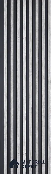 Wooden Look PN 03270 8 ft x 4.9 inch Charcoal Panel - 8 mm | Suitable for Feature Wall, TV Unit & Living Room | Width is Subjected to 5% Variation