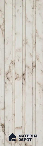 White Marble Look PN 03279 8 ft x 4.9 inch Charcoal Panel - 8 mm | Suitable for Feature Wall, TV Unit & Living Room | Width is Subjected to 5% Variation