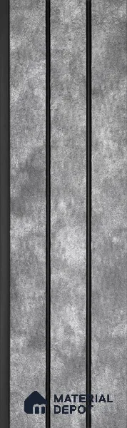 Grey Cement Look PN 03302 8 ft x 4.9 inch Charcoal Panel - 8 mm | Suitable for Feature Wall, TV Unit & Living Room | Width is Subjected to 5% Variation