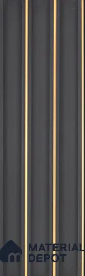 Wooden Look PN 04074 9.5 ft x 4.9 inch Charcoal Panel - 12 mm | Suitable for Feature Wall, TV Unit & Living Room | Width is Subjected to 5% Variation