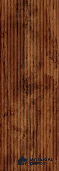 Copper Brown Fluted Look LM 26146 Flute Glossy Finish Decorative Laminate 8 ft x 4 ft - 1 mm | Ideal for Living Room, Bedroom, Kitchen, TV Cabinet, Wardrobe