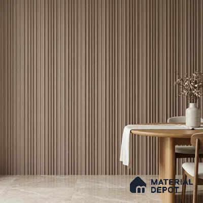 Mocha Brown Plain Colour Look PN 00001 9.5 ft x 4.8 inch Charcoal Panel - 12 mm | Suitable for Feature Wall, TV Unit & Living Room | Width is Subjected to 5% Variation