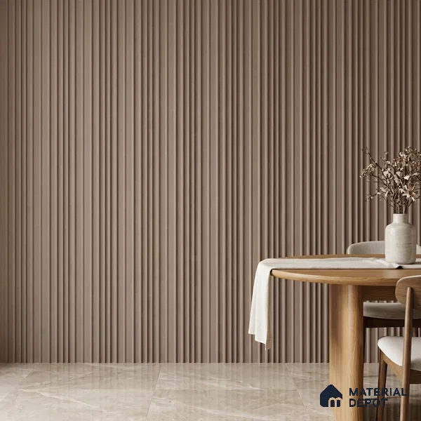 Mocha Brown Plain Colour Look PN 00001 9.5 ft x 4.8 inch Charcoal Panel - 12 mm | Suitable for Feature Wall, TV Unit & Living Room | Width is Subjected to 5% Variation