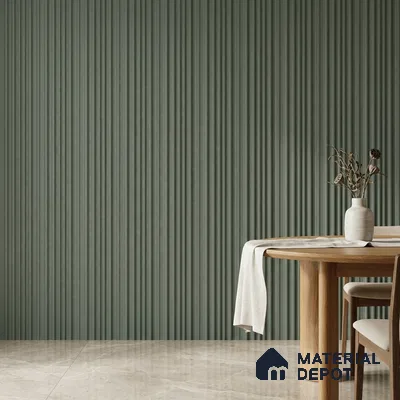 Smoke Grey Plain Colour Look PN 00518 9.5 ft x 4.8 inch Charcoal Panel - 12 mm | Suitable for Feature Wall, Living Room & Bedroom | Width is Subjected to 5% Variation