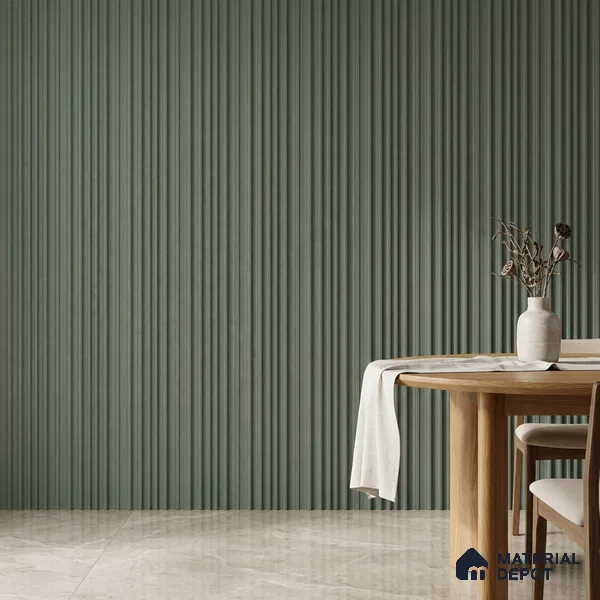 Smoke Grey Plain Colour Look PN 00518 9.5 ft x 4.8 inch Charcoal Panel - 12 mm | Suitable for Feature Wall, Living Room & Bedroom | Width is Subjected to 5% Variation