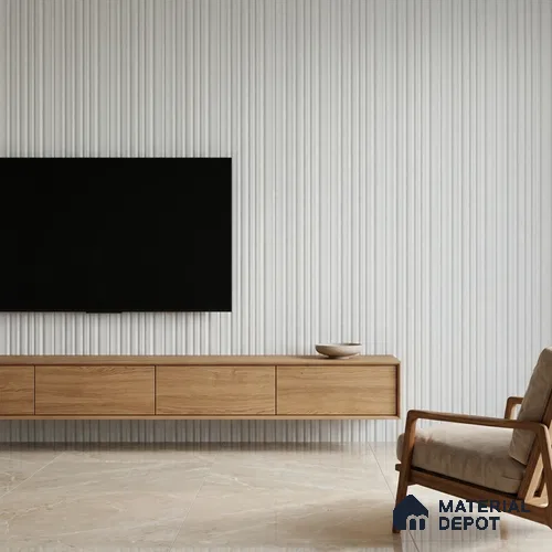 Dove Grey Plain Colour Look PN 00520 9.5 ft x 4.8 inch Charcoal Panel - 12 mm | Suitable for Feature Wall, TV Unit & Living Room | Width is Subjected to 5% Variation