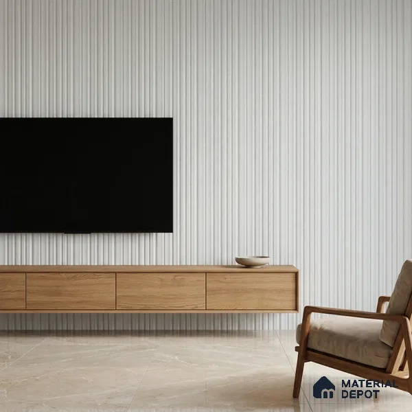 Dove Grey Plain Colour Look PN 00520 9.5 ft x 4.8 inch Charcoal Panel - 12 mm | Suitable for Feature Wall, TV Unit & Living Room | Width is Subjected to 5% Variation