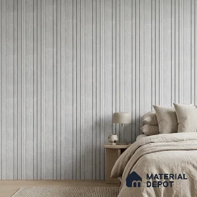 Light Grey Marble Look PN 00522 9.5 ft x 4.8 inch Charcoal Panel - 12 mm | Suitable for Feature Wall, TV Unit & Living Room | Width is Subjected to 5% Variation