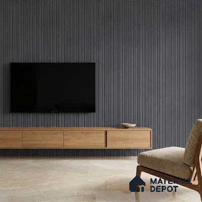Graphite Grey Plain Colour Look PN 00523 9.5 ft x 4.8 inch Charcoal Panel - 12 mm | Suitable for Feature Wall, TV Unit & Living Room | Width is Subjected to 5% Variation