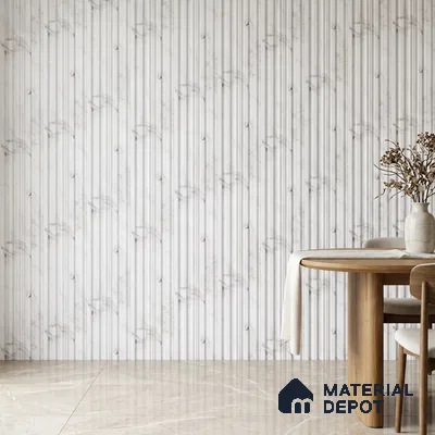 Dove Grey Marble Look PN 00524 9.5 ft x 4.8 inch Charcoal Panel - 12 mm | Suitable for Feature Wall, TV Unit & Living Room | Width is Subjected to 5% Variation