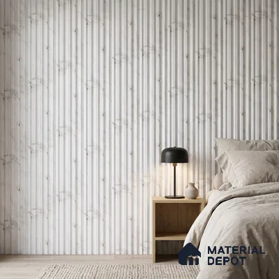 Dove Grey Marble Look PN 00524 9.5 ft x 4.8 inch Charcoal Panel - 12 mm | Suitable for Feature Wall, TV Unit & Living Room | Width is Subjected to 5% Variation