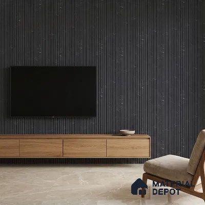 Graphite Black Marble Look PN 00525 9.5 ft x 4.8 inch Charcoal Panel - 12 mm | Suitable for Feature Wall, TV Unit & Living Room | Width is Subjected to 5% Variation