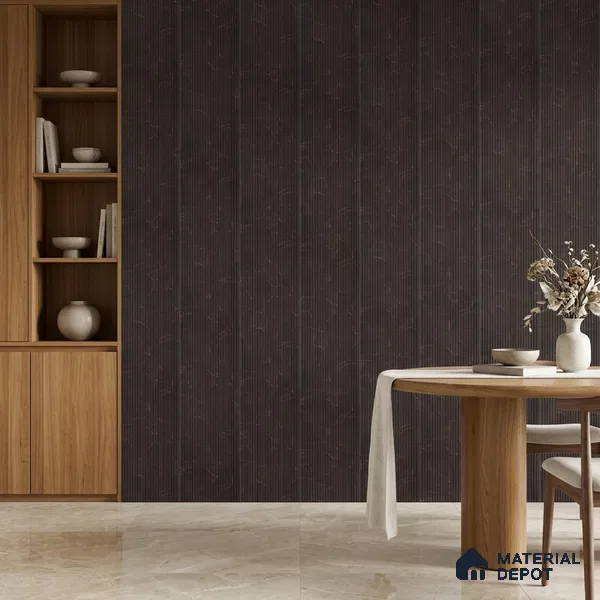 Wenge Brown Marble Look PN 00528 8 ft x 6.2 inch Charcoal Panel - 6 mm | Suitable for Feature Wall, TV Unit & Living Room | Width is Subjected to 5% Variation