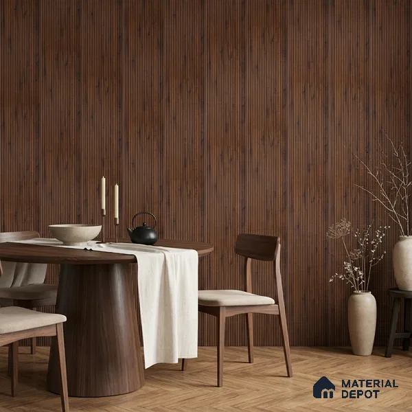 Wooden Look PN 00529 8 ft x 6.2 inch Charcoal Panel - 6 mm | Suitable for Feature Wall, TV Unit & Living Room | Width is Subjected to 5% Variation