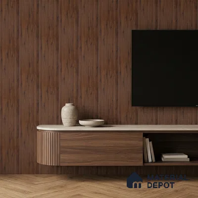 Wooden Look PN 00529 8 ft x 6.2 inch Charcoal Panel - 6 mm | Suitable for Feature Wall, TV Unit & Living Room | Width is Subjected to 5% Variation