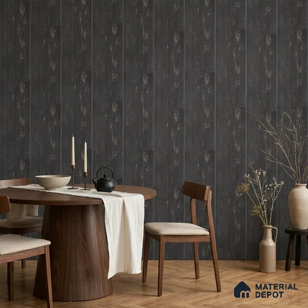 Wenge Brown Rustic Look PN 00531 8 ft x 6.2 inch Charcoal Panel - 6 mm | Suitable for Feature Wall, TV Unit & Living Room | Width is Subjected to 5% Variation