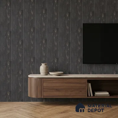 Wenge Brown Rustic Look PN 00531 8 ft x 6.2 inch Charcoal Panel - 6 mm | Suitable for Feature Wall, TV Unit & Living Room | Width is Subjected to 5% Variation