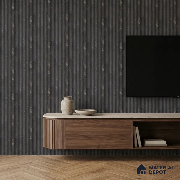 Wenge Brown Rustic Look PN 00531 8 ft x 6.2 inch Charcoal Panel - 6 mm | Suitable for Feature Wall, TV Unit & Living Room | Width is Subjected to 5% Variation