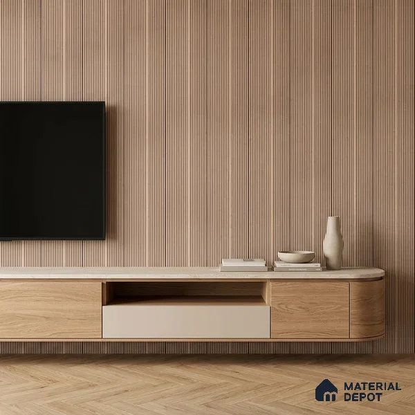 Wooden Look PN 00532 8 ft x 6.2 inch Charcoal Panel - 6 mm | Suitable for Feature Wall, TV Unit & Living Room | Width is Subjected to 5% Variation