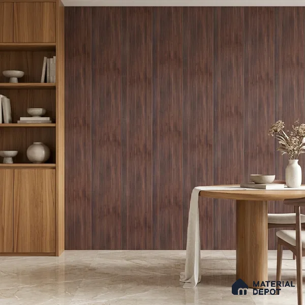 Wooden Look PN 00533 8 ft x 6.2 inch Charcoal Panel - 6 mm | Suitable for Feature Wall, TV Unit & Living Room | Width is Subjected to 5% Variation