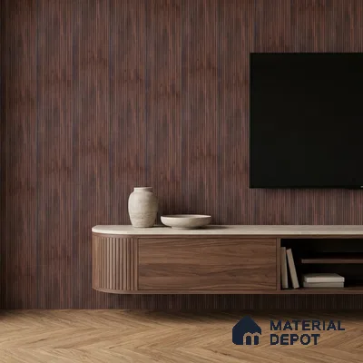 Wooden Look PN 00533 8 ft x 6.2 inch Charcoal Panel - 6 mm | Suitable for Feature Wall, TV Unit & Living Room | Width is Subjected to 5% Variation