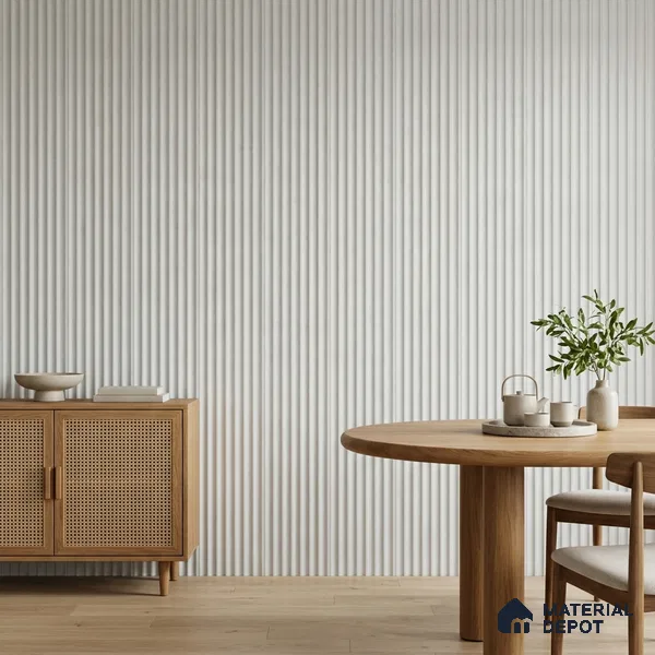 Dove Grey Plain Colour Look PN 00619 8 ft x 4.9 inch Charcoal Panel - 11 mm | Suitable for Feature Wall, TV Unit & Living Room | Width is Subjected to 5% Variation