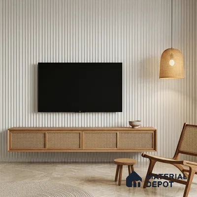 Dove Grey Plain Colour Look PN 00619 8 ft x 4.9 inch Charcoal Panel - 11 mm | Suitable for Feature Wall, TV Unit & Living Room | Width is Subjected to 5% Variation
