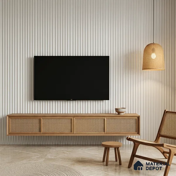 Dove Grey Plain Colour Look PN 00619 8 ft x 4.9 inch Charcoal Panel - 11 mm | Suitable for Feature Wall, TV Unit & Living Room | Width is Subjected to 5% Variation