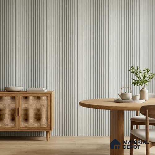 Light Grey Plain Colour Look PN 00624 8 ft x 4 inch Charcoal Panel - 11 mm | Suitable for Feature Wall, TV Unit & Living Room | Width is Subjected to 5% Variation