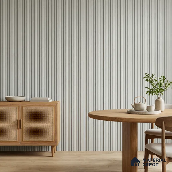 Light Grey Plain Colour Look PN 00624 8 ft x 4 inch Charcoal Panel - 11 mm | Suitable for Feature Wall, TV Unit & Living Room | Width is Subjected to 5% Variation