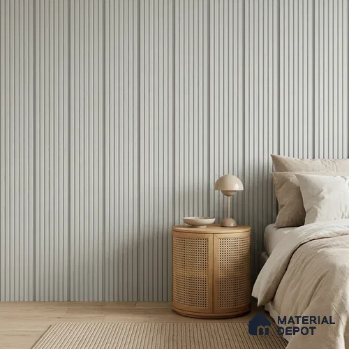 Light Grey Plain Colour Look PN 00624 8 ft x 4 inch Charcoal Panel - 11 mm | Suitable for Feature Wall, TV Unit & Living Room | Width is Subjected to 5% Variation