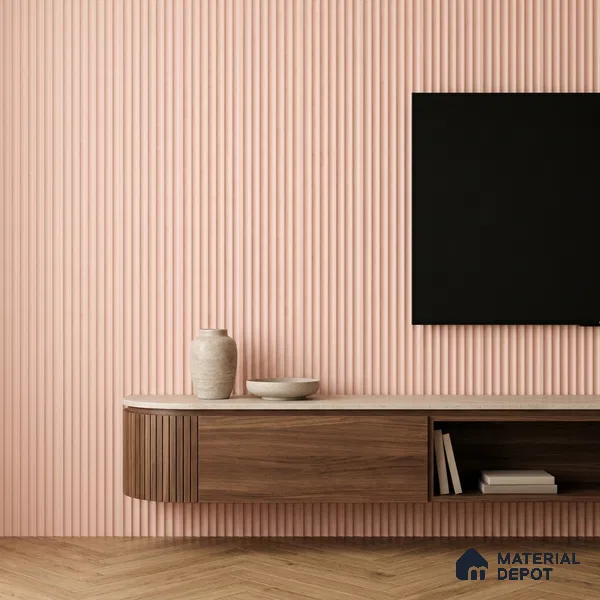 Apricot Plain Colour Look PN 00625 8 ft x 4 inch Charcoal Panel - 11 mm | Suitable for Feature Wall, TV Unit & Living Room | Width is Subjected to 5% Variation