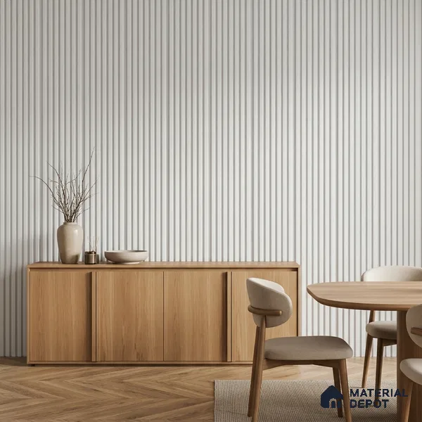Dove Grey Plain Colour Look PN 00627 8 ft x 4 inch Charcoal Panel - 11 mm | Suitable for Feature Wall, TV Unit & Living Room | Width is Subjected to 5% Variation