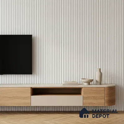 Dove Grey Plain Colour Look PN 00627 8 ft x 4 inch Charcoal Panel - 11 mm | Suitable for Feature Wall, TV Unit & Living Room | Width is Subjected to 5% Variation