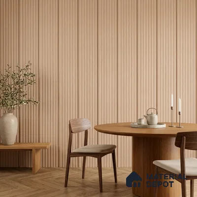 Cappuccino Beige Plain Colour Look PN 00628 8 ft x 4 inch Charcoal Panel - 11 mm | Suitable for Feature Wall, TV Unit & Living Room | Width is Subjected to 5% Variation