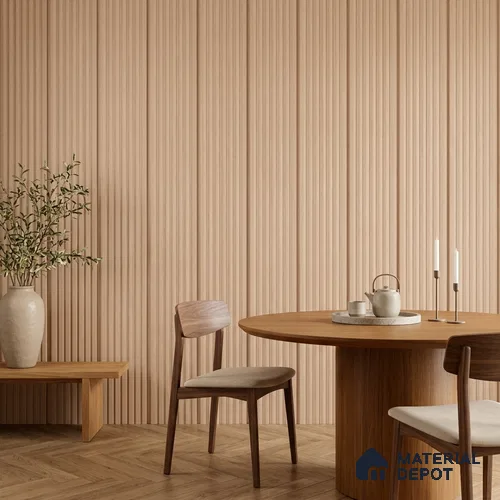 Cappuccino Beige Plain Colour Look PN 00628 8 ft x 4 inch Charcoal Panel - 11 mm | Suitable for Feature Wall, TV Unit & Living Room | Width is Subjected to 5% Variation