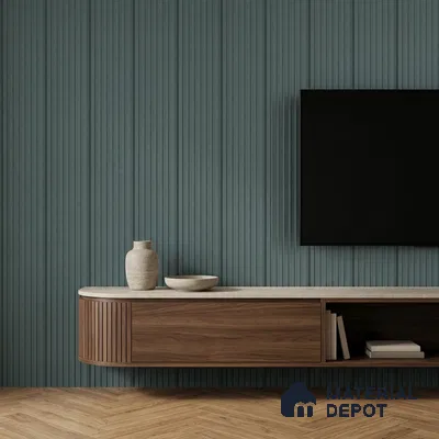 Dark Grey Plain Colour Look PN 00629 8 ft x 4 inch Charcoal Panel - 11 mm | Suitable for Feature Wall, TV Unit & Living Room | Width is Subjected to 5% Variation